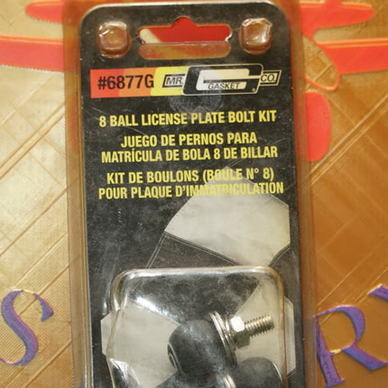 Mr Gasket 8 Ball License Plate Bolt Fastener Kit Custom Chopper 6877G NOS