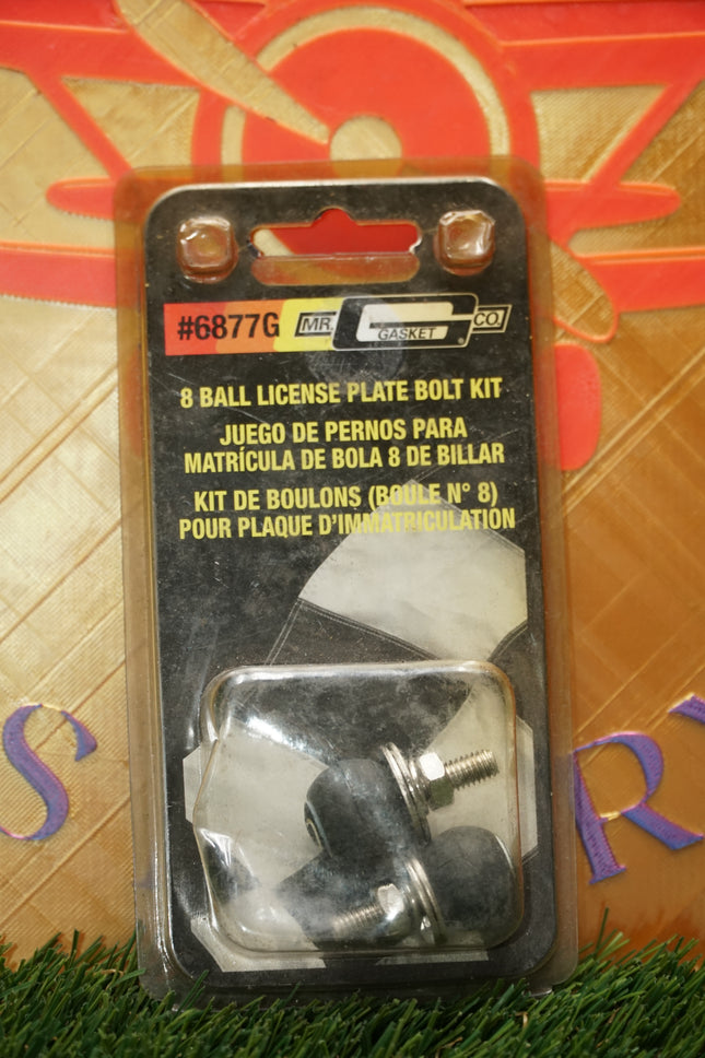 Mr Gasket 8 Ball License Plate Bolt Fastener Kit Custom Chopper 6877G NOS