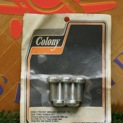Colony Harley Front Brake Rotor Torx Bolt Kit 8793-5 1984-Up NOS