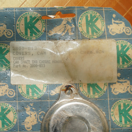 KK Honda GL1000 Chrome Camshaft End Cover Set 2800-813 NOS