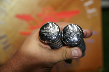 Harley-Davidson OEM Custom Chrome Male Mount O-Ring Footpegs Pair Used photo 3