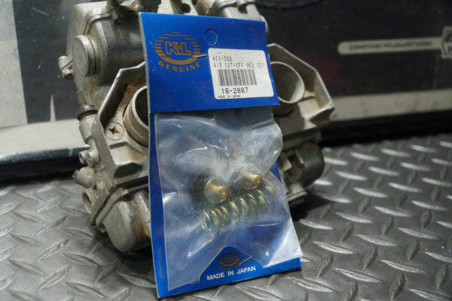 K&L Supply 18-2887 Air Cut Off Valve Set – Motorcycle Carburetor Rebuild OEM Replacement Kit
