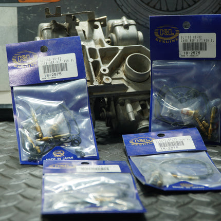 (4) K&L CARBURETOR REBUILD KIT HONDA GL1100 1980-1983 GOLDWING MADE N JAPAN CARB