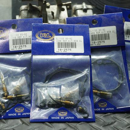 (4) K&L CARBURETOR REBUILD KIT HONDA GL1100 1980-1983 GOLDWING MADE N JAPAN CARB