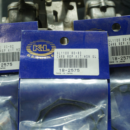 (4) K&L CARBURETOR REBUILD KIT HONDA GL1100 1980-1983 GOLDWING MADE N JAPAN CARB