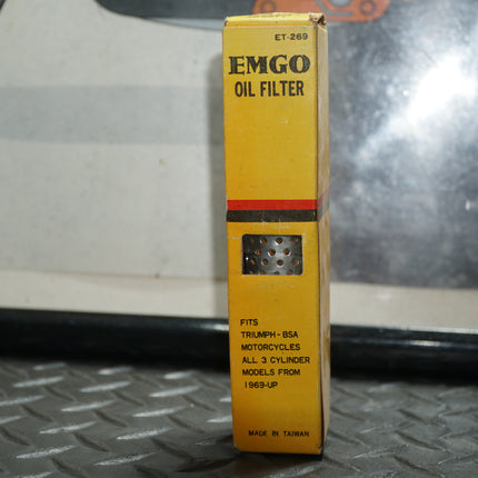EMGO ET-269 OIL FILTER TRIUMPH BSA REPLACES 70-6571