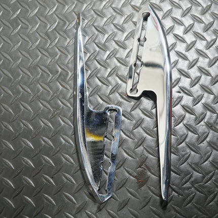 Harley Panhead Chrome Windshield Frame Mount Brackets OEM Pair 48-65