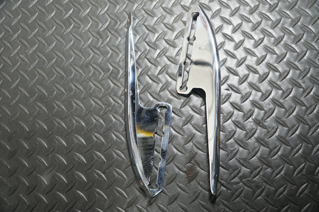 Harley Panhead Chrome Windshield Frame Mount Brackets OEM Pair 48-65