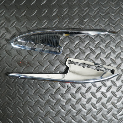 Harley Panhead Chrome Windshield Frame Mount Brackets OEM Pair 48-65