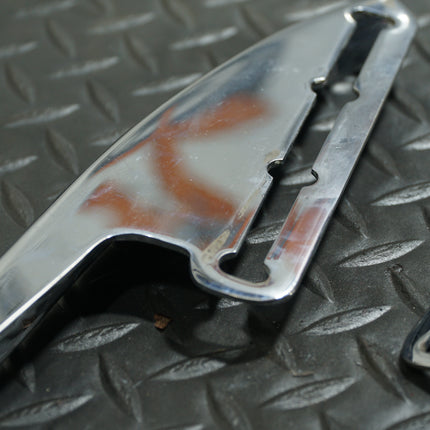 Harley Panhead Chrome Windshield Frame Mount Brackets OEM Pair 48-65