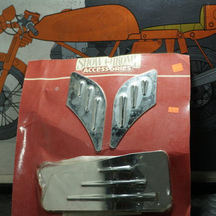 Show Chrome Battery Side Cover 4pc Set Honda CT750 ACE NOS Rare 53-403