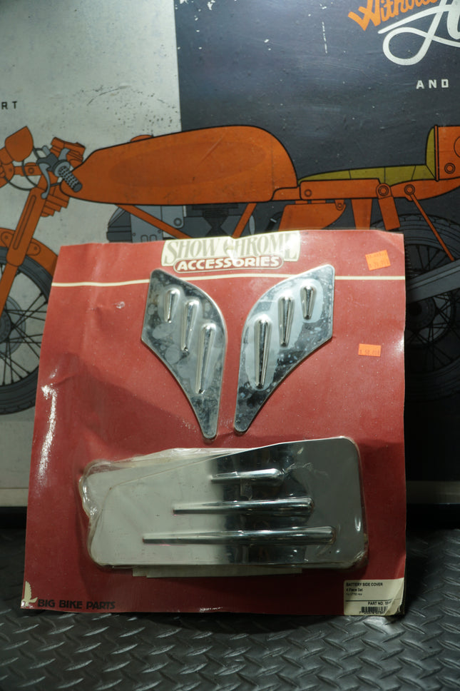 Show Chrome Battery Side Cover 4pc Set Honda CT750 ACE NOS Rare 53-403