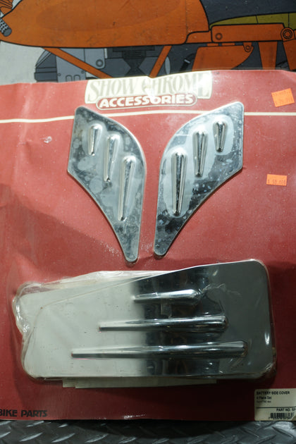 Show Chrome Battery Side Cover 4pc Set Honda CT750 ACE NOS Rare 53-403 photo 2