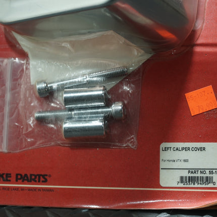 Show Chrome Front Left Caliper Cover Honda VTX1800 2002-2008 NEW 55-107L