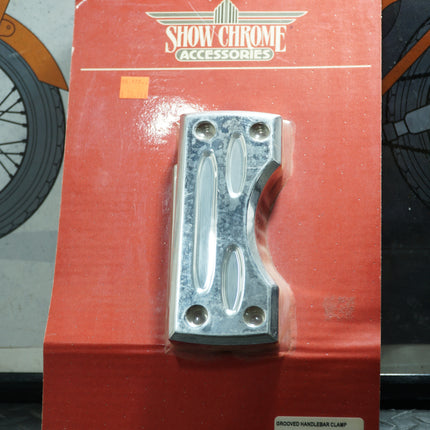 Show Chrome Grooved Handlebar Clamp Honda VTX1800 R/S NEW 55-120