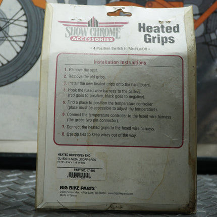 NOS Show Chrome Honda GL1800 Heated Grips Open End 17-950