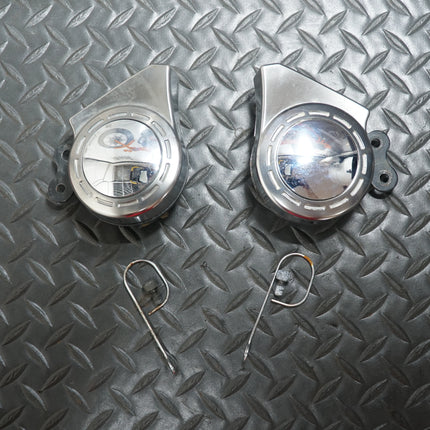 1996 Yamaha Virago XV1100 Horn Pair OEM Working Chrome Y753