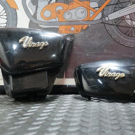 Yamaha Virago XG700 Side Covers Left & Right Toolbox OEM w/ Bolts