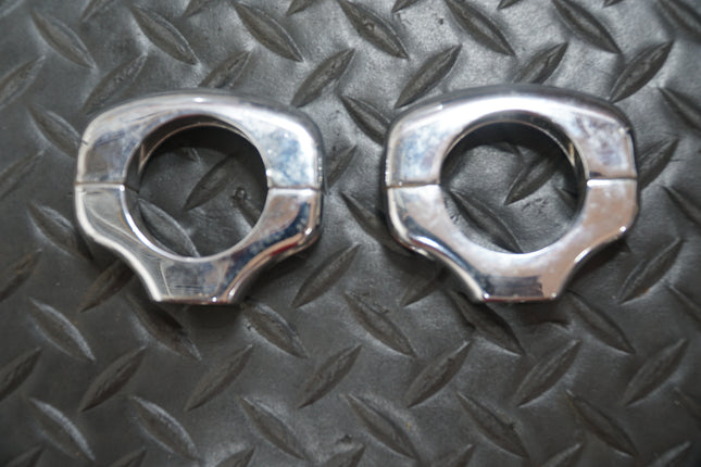 Harley Softail Chrome Front Turn Signal Mounting Clamps 58060-93 OEM