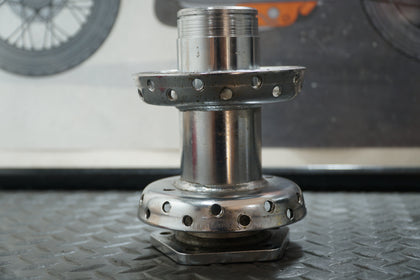 Harley Softail Custom Dyna Wide Glide Chrome Laced Front Wheel Hub OEM photo 1