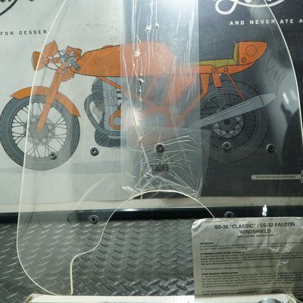 Show Chrome Slipstreamer SS-30 Classic 17” Clear Windshield w/ Hardware