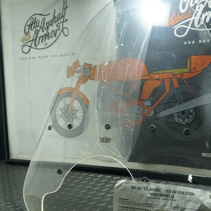 Show Chrome Slipstreamer SS-30 Classic 17” Clear Windshield w/ Hardware