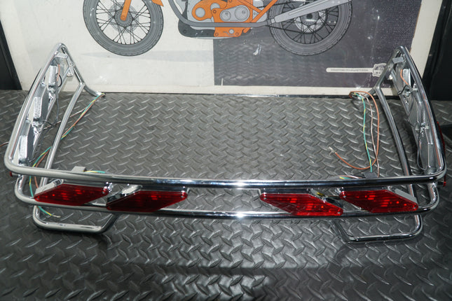 Kuryakyn KY-3099 Honda GL1500 Gold Wing Tourbox Chrome Light Rail with LED Lights