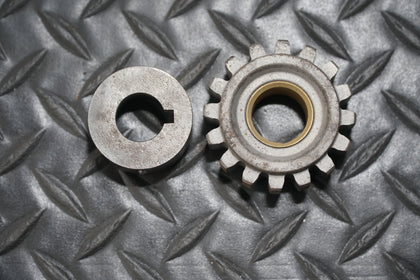 Harley FL FX 1950-1986 Kickstarter Gear 16T + Main Shaft Clutch Gear OEM photo 3