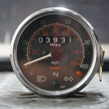 Royal Enfield Speedometer 3931 Miles OEM Gauge No Wiring