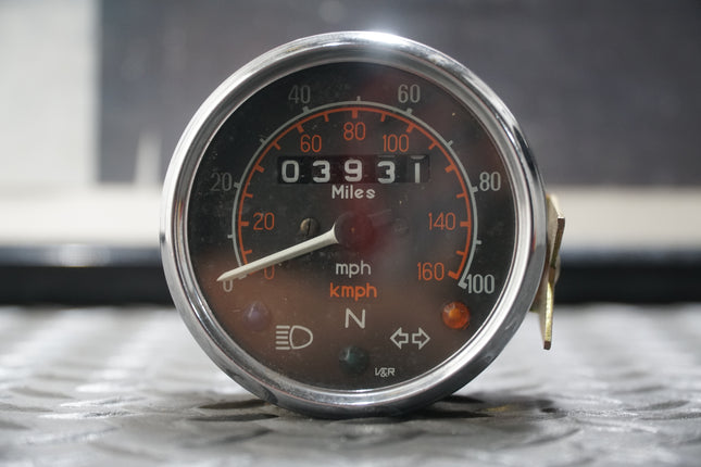 Royal Enfield Speedometer 3931 Miles OEM Gauge No Wiring