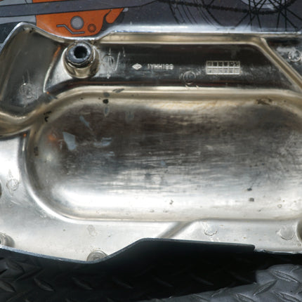 Yamaha V-Star XVS1100 Left Rear Engine Chrome Side Cover Guard OEM Used
