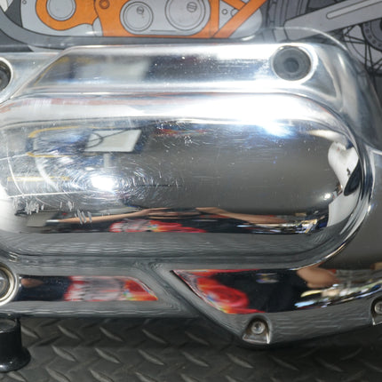 Yamaha V-Star XVS1100 Left Rear Engine Chrome Side Cover Guard OEM Used