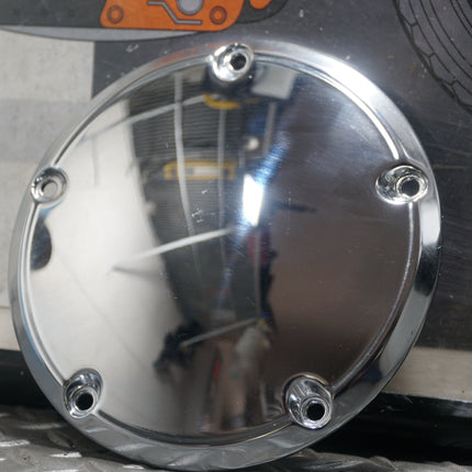 Harley Chrome Derby Cover 25415-99 OEM Dyna Softail Clutch Inspection Cover