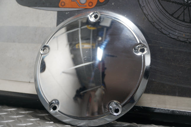 Harley Chrome Derby Cover 25415-99 OEM Dyna Softail Clutch Inspection Cover