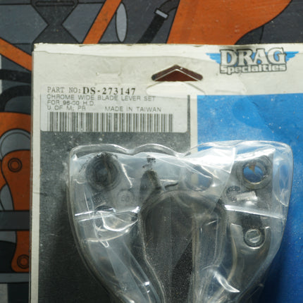 Drag Specialties Chrome Wide Lever Set Harley Davidson 1996-2002 NOS New