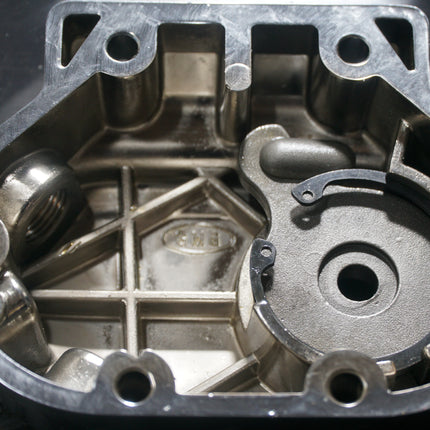 RevTech Chrome Transmission Side Cover Harley Big Twin 6-Speed New Scratched