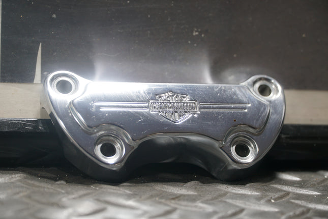 Harley Sportster Dyna Softail Handlebar Top Clamp OEM Chrome Riser Cover