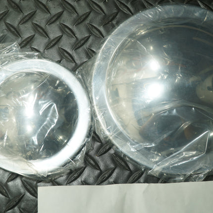 Domed Polished Pulley Covers 5-Speed 3” BDL Belt Drive Softail FLT FXR