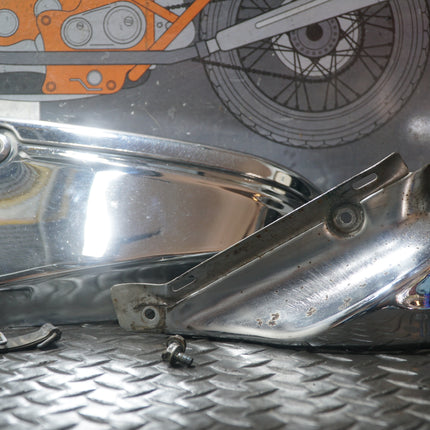 1993 Honda Shadow 1100 VT1100C Right Seat Cover & Exhaust Heat Shield OEM