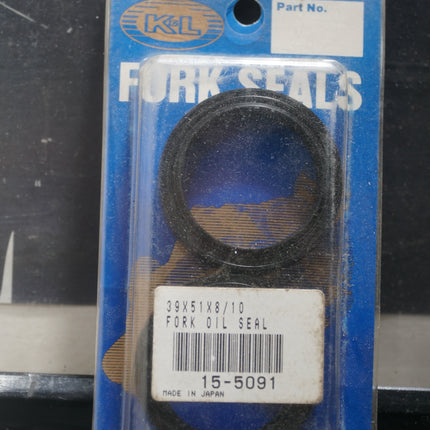 NEW K&L Supply Fork Oil Seals 39x51x8/10mm 15-5091 NOK Suspension Set