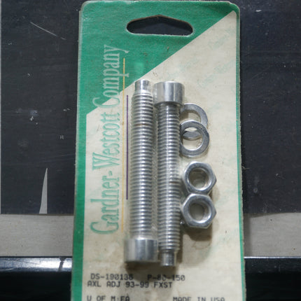 Gardner Westcott Chrome Axle Adjuster Bolts Allen 1993-1999 Harley Softail