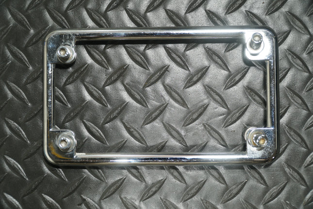 American Motorcycle Chrome Metal License Plate Frame Rare Vintage Style