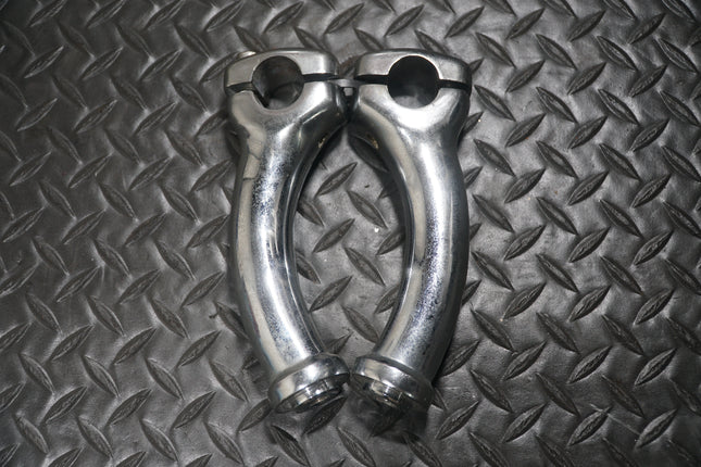 2002 Harley Softail FXSTDI Deuce Handlebar Riser Holder Set 6” 56135-00A OEM