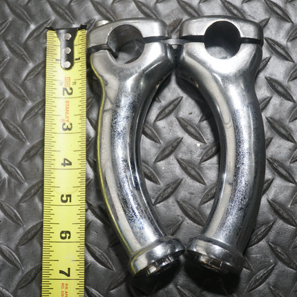 2002 Harley Softail FXSTDI Deuce Handlebar Riser Holder Set 6” 56135-00A OEM