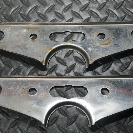 2 Harley Fork Clamp Triple Tree Chrome Covers Knucklehead Panhead Shovelhead