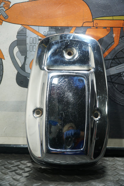 Harley Chrome 80ci Carb Air Cleaner Cover Shovelhead FL FX 1966-1984 w/ Back Plate photo 2