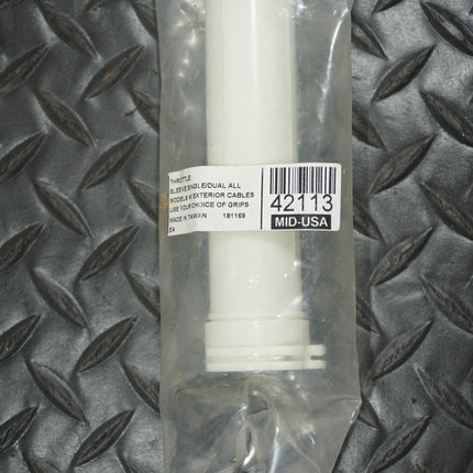 White 1” Throttle Sleeve Tube Single Dual Cable Fits Most Harley Models 42113