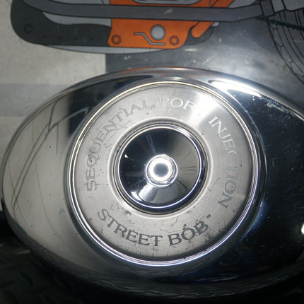 Harley Street Bob Sequential Port Injection Chrome Air Cleaner Cover OEM