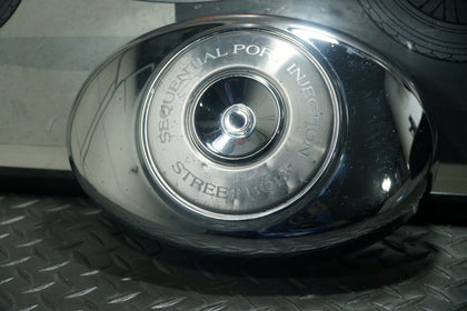 Harley Street Bob Sequential Port Injection Chrome Air Cleaner Cover OEM photo 2