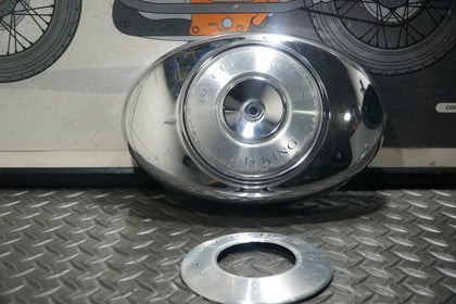 Harley Dyna Wide Glide 88CI Chrome Air Cleaner Cover OEM w/ Optional Center Piece photo 1